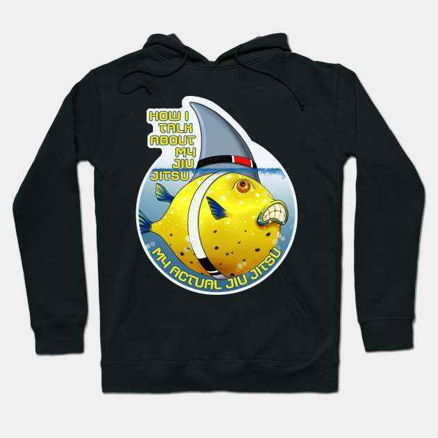 Jiu Jitsu Blowfish Hoodie by undersideland